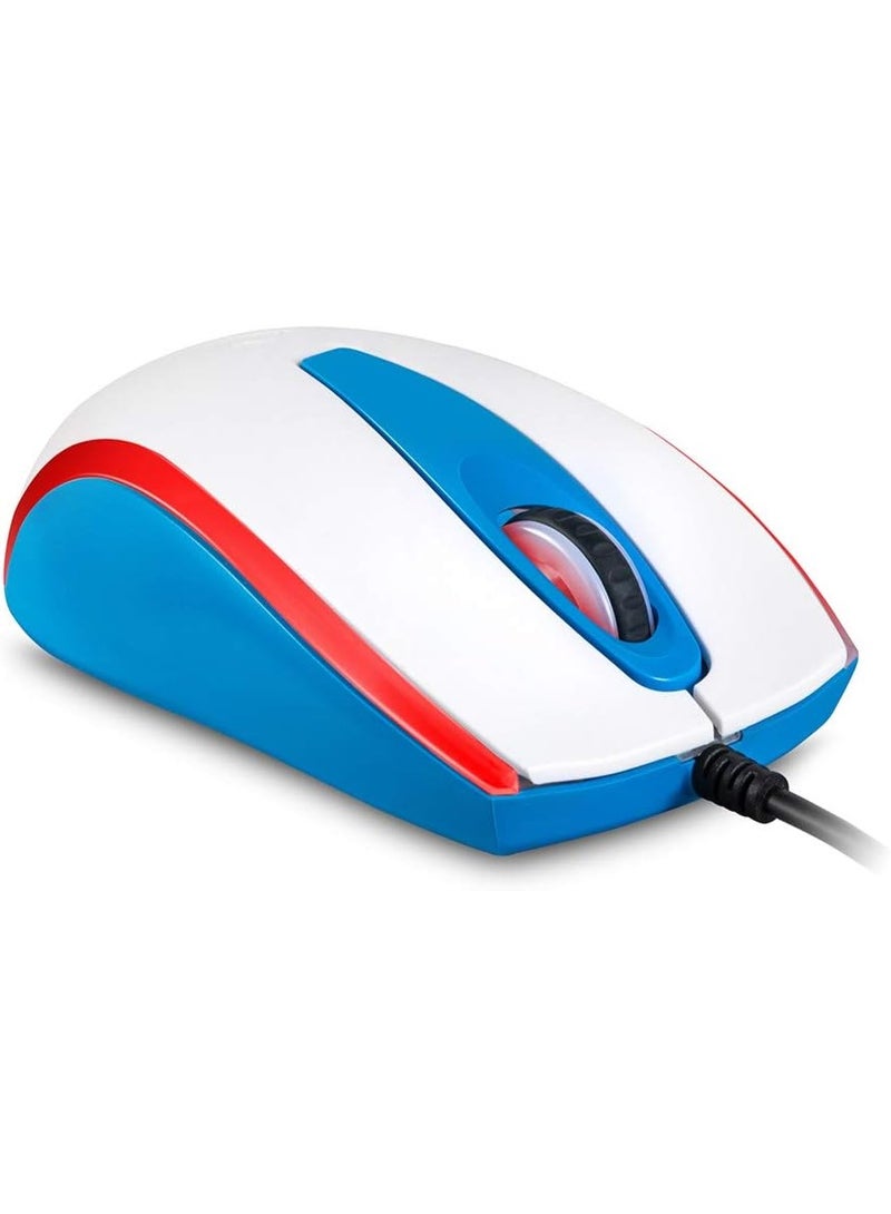 فأرة سلكية USB – تتبع بصري 1200DPI مع إضاءة LED متغيرة بألوان قوس قزح – فأرة مريحة للأطفال، المدرسة، المكتب، المنزل والألعاب – متوافقة مع Windows للكمبيوتر، اللابتوب، سطح المكتب، ماك بوك – أبيض - Image 2