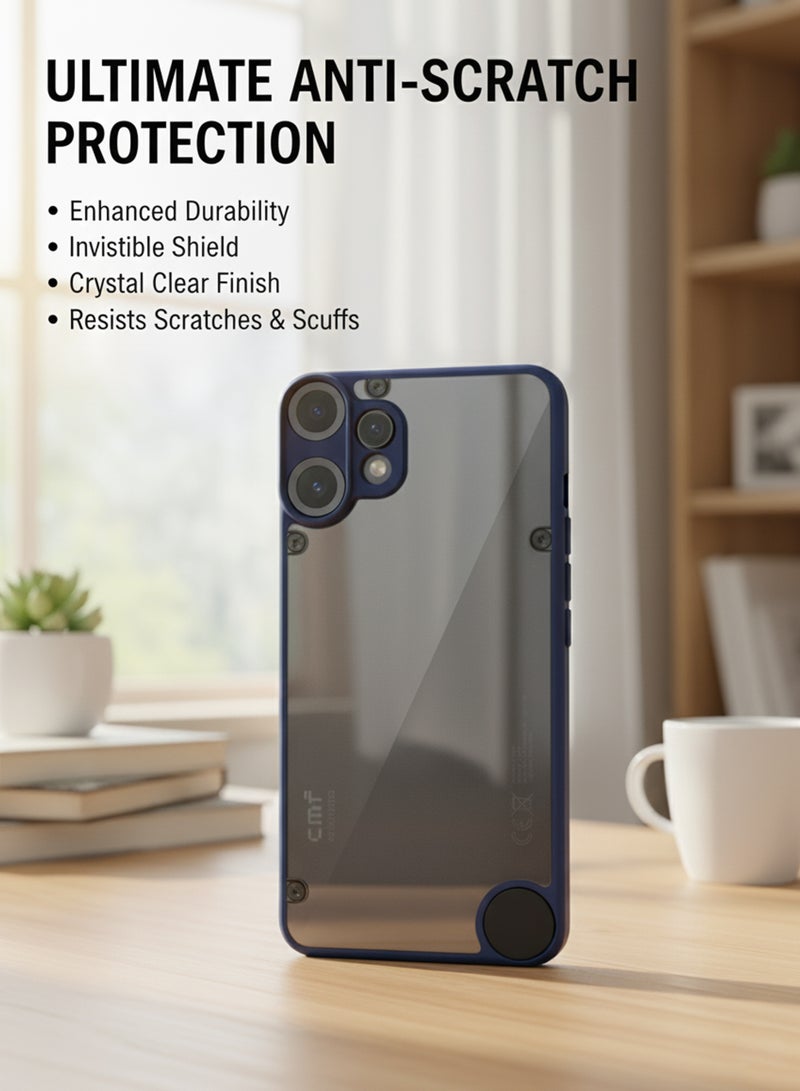 Nothing CMF Phone 2 Pro Protective Back Case - Silicone Case Cover for Nothing CMF Phone 2 Pro, Camera and Drop Protection Thin Protective Back Cover Case for Nothing CMF Phone 2 Pro - Clear/Blue - Image 3