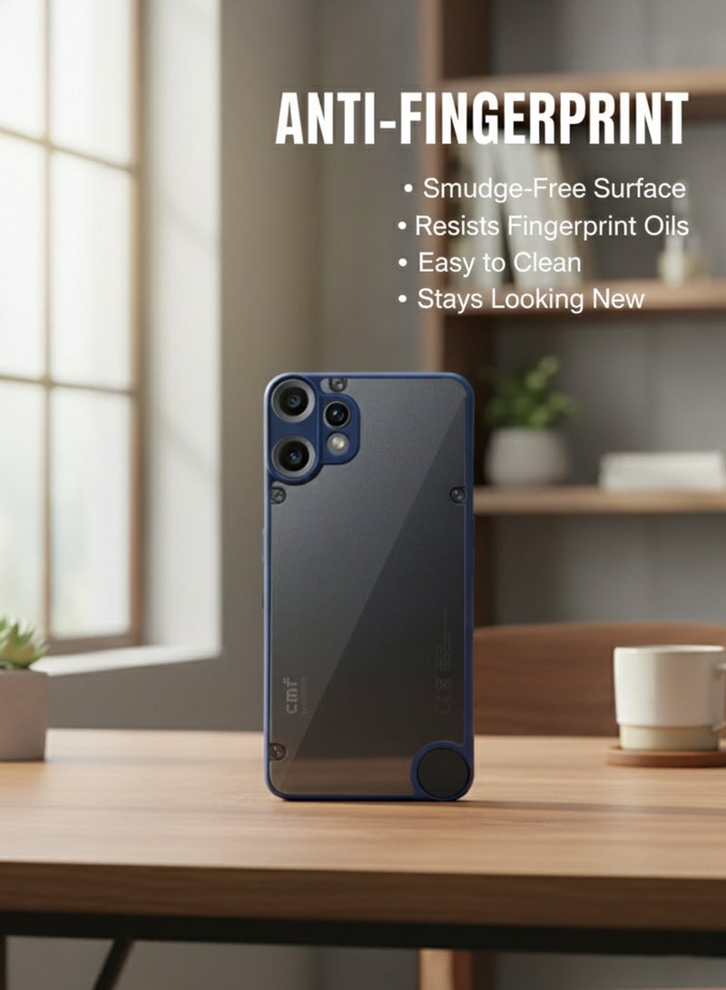 Nothing CMF Phone 2 Pro Protective Back Case - Silicone Case Cover for Nothing CMF Phone 2 Pro, Camera and Drop Protection Thin Protective Back Cover Case for Nothing CMF Phone 2 Pro - Clear/Blue - Image 4