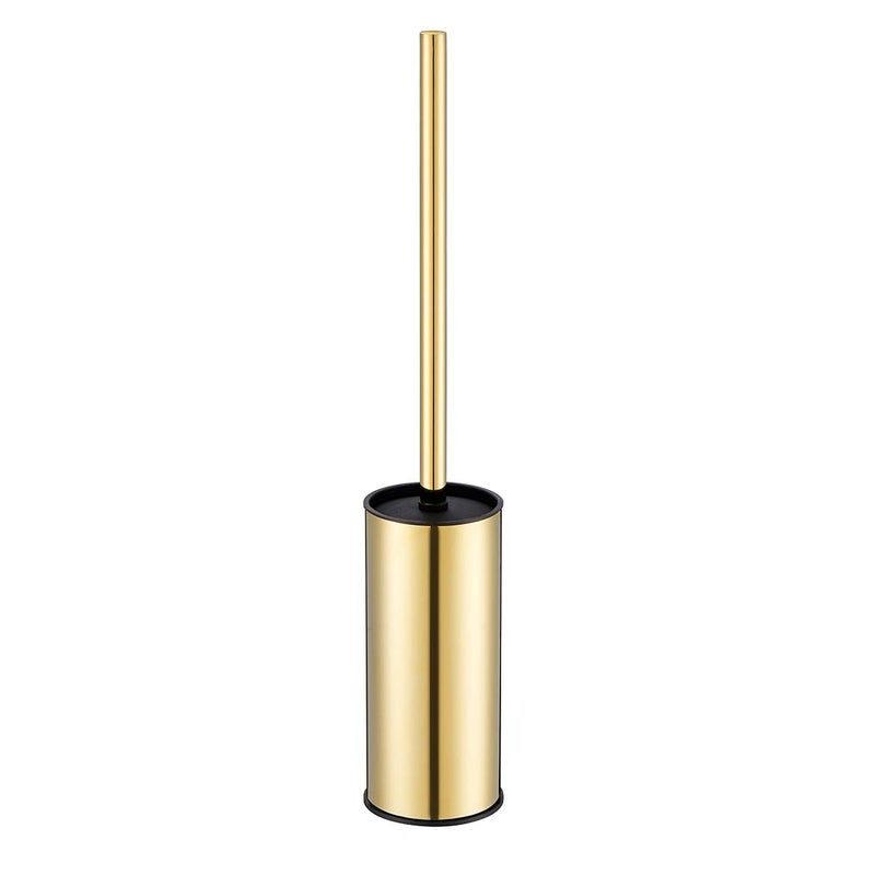 BGL Toilet Brush Holder Gold, Stainless Steel 304 Gold Round Freestanding Toilet Bowl Brush and Holder for Bathroom - Image 1