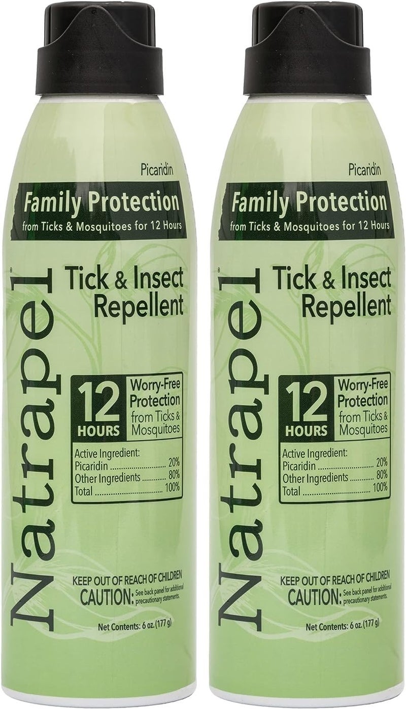 Natrapel Tick & Insect Repellent Eco-Spray - Bug Spray with 20% Picaridin - Family Protection Against Mosquitoes, Ticks & More - Up to 12 Hours of Protection - 6 oz (2 Pack) - Image 1