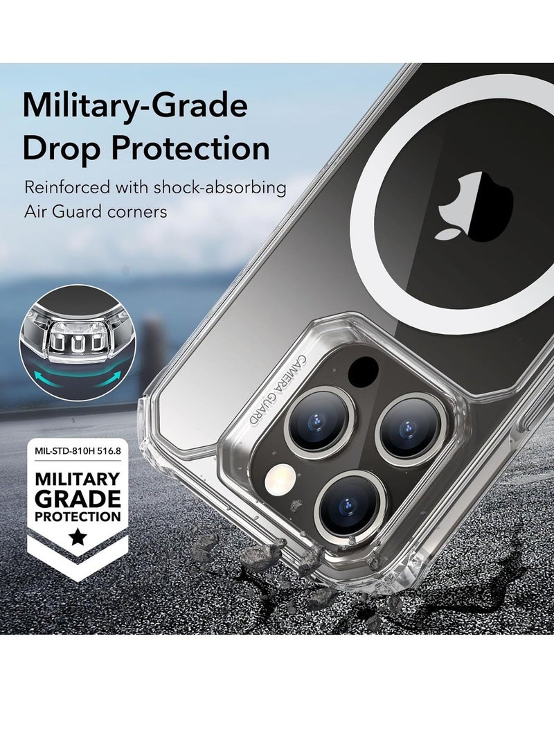 راكسوم جراب لهاتف آيفون 15 برو ماكس، متوافق مع ماج سيف، طقم مع واقيين للشاشة وواقي عدسة كاميرا واحد، زوايا حماية هوائية، ظهر أكريليك مقاوم للاصفرار، سلسلة إير أرمور، شفاف - Image 3