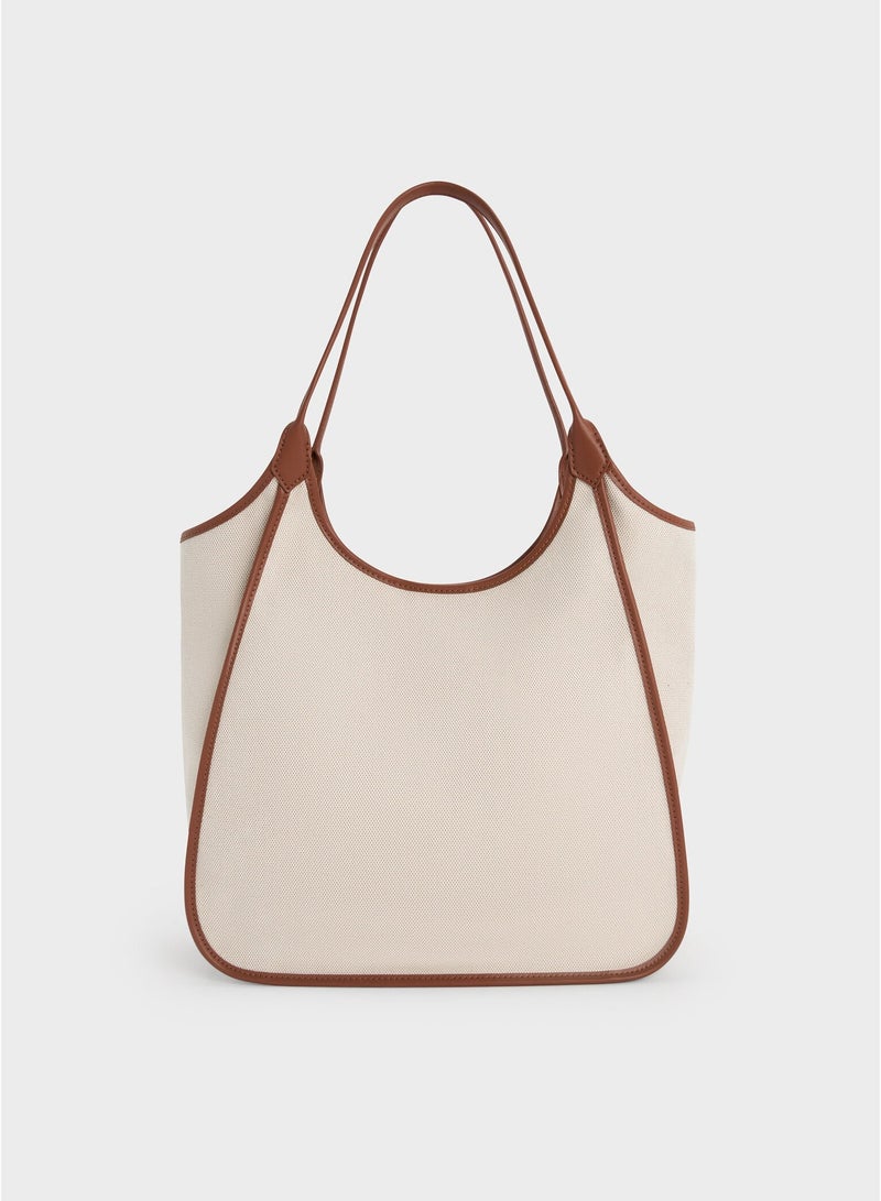 Charles & Keith Siana Metallic Crinkle Effect Slouchy Tote Bag - Image 4