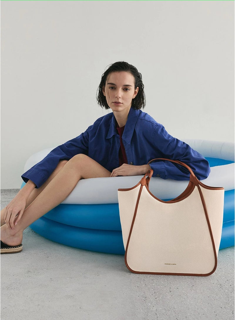 Charles & Keith Siana Metallic Crinkle Effect Slouchy Tote Bag - Image 5