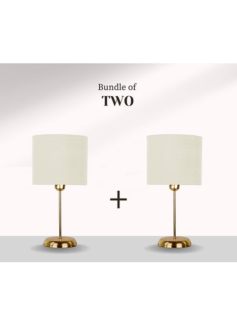 Bundle Of Tavolo Gold Table Lamp - Beige