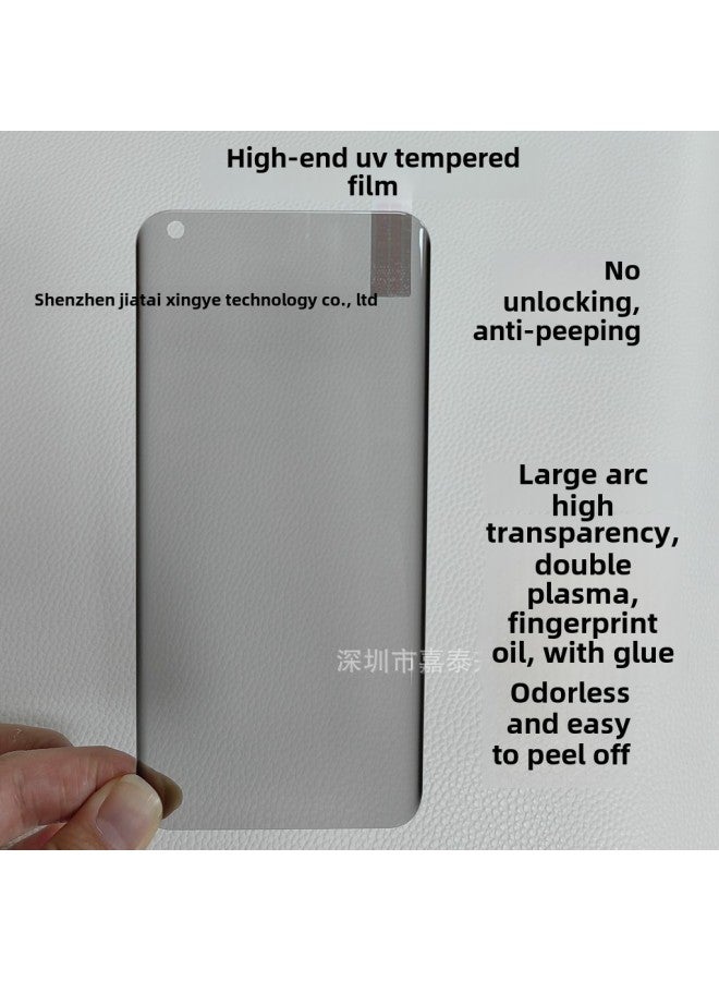 For OPPO FINDX8PRO UV Tempered Film RENO10 Anti-Fingerprint Coating FINDX3 RENO6PRO-Color:Do Not Unlock Anti-peeping UV Film-Size:S17/ S17PRO