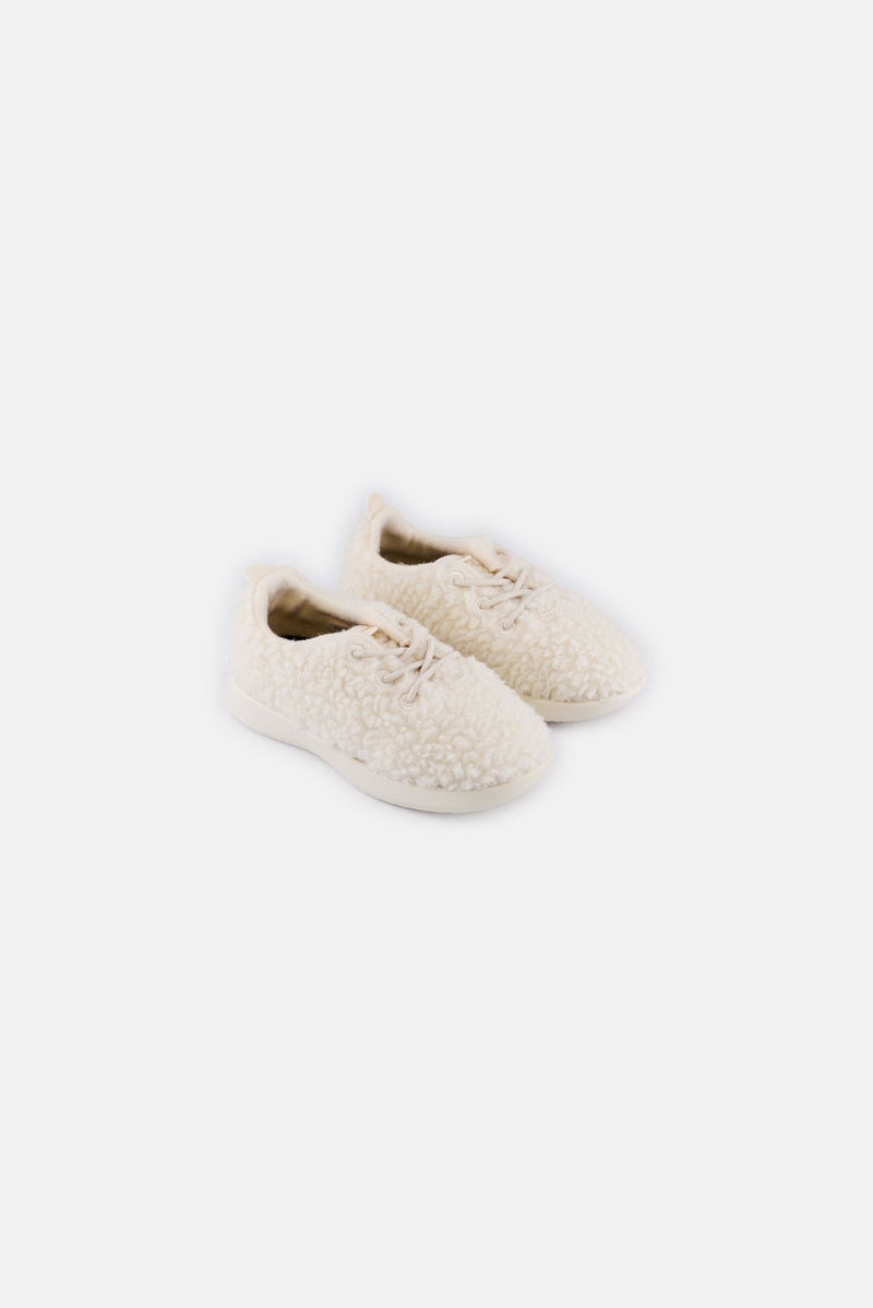 Allbirds Kids Girl Lace Up Shoes, Off White - Image 1