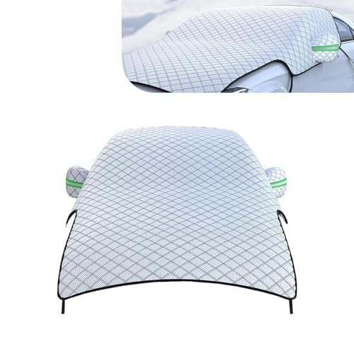 lekiliky Heavy Duty Snow Car Cover, Widened & Thickened Vehicle Hood Windows Protector with Cotton Liner, All Weather Scratch-resistant Insulation Car Body Protector,Universal for Most Cars, SUVs, Trucks - Image 1