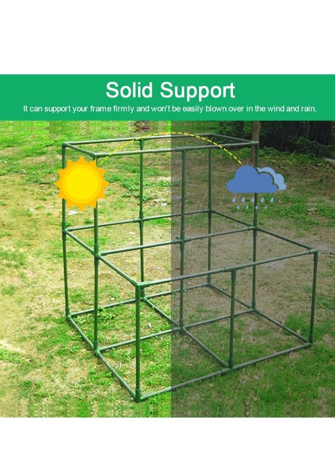 Generic 12 PCS Fitting, 16mm 4Pcs 4 Way Heavy Duty Greenhouse Frame Connectors u0026 8Pcs 3 Way Greenhouse Frame Connector, Suitable for Gardening Connectors, Grape Trellis Sunscreen Shed Gardening - Image 4