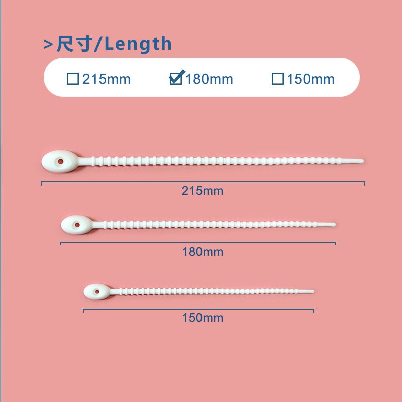 Silicone Cable Tie Organizer – 180mm Multi-Purpose Lanyard for Data Cables and Accessories - Image 3