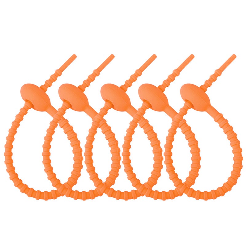 Silicone Cable Tie Organizer – 180mm Multi-Purpose Lanyard for Data Cables and Accessories - Image 1