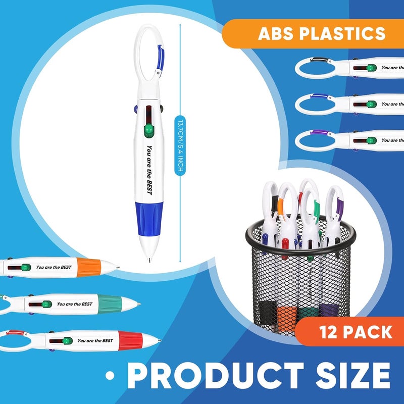 Glenmal 12 قطعة أقلام ممرضة لطيفة هدايا شكر أقلام شاتل قابلة للسحب متعددة الألوان قلم حبر جاف هدايا تقدير هدايا للممرضات والأطباء والعاملين في الرعاية الصحية والموظفين الطبيين ومساعدي التمريض والطلاب - Image 2
