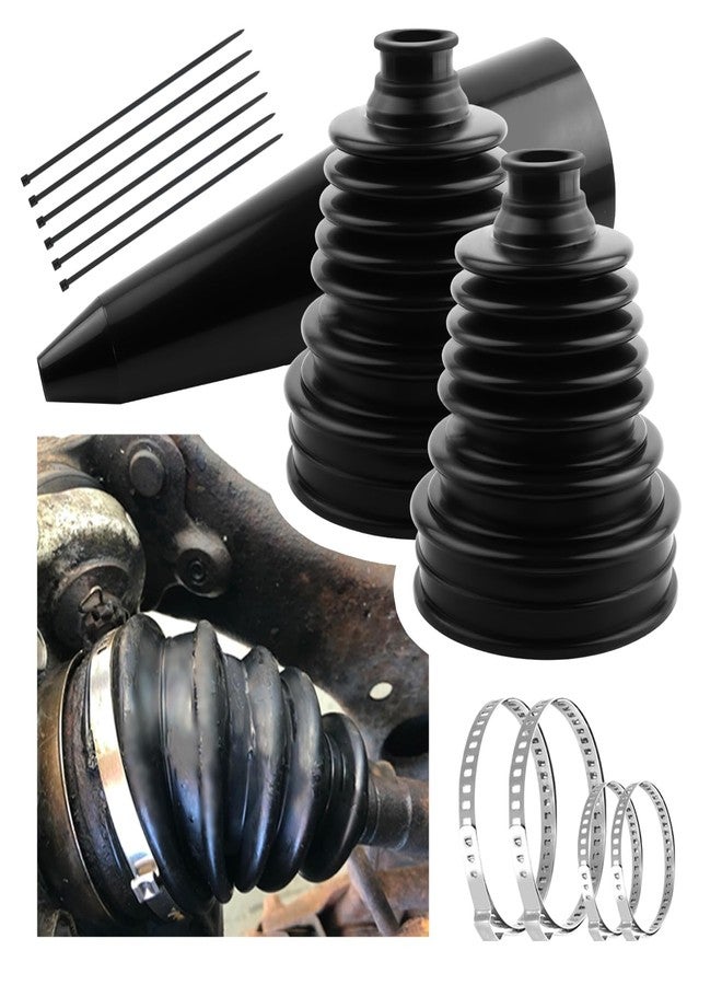 Figpade 2PCS CV Boot Repair Kit with Expander Tool and Clamps,Silicone CV Axle Boot Repair Kit for 2.32" 2.86" 3.46" Calibers,Universal Tie Rod Boots for Joint Dustproof and Waterproof - Image 1