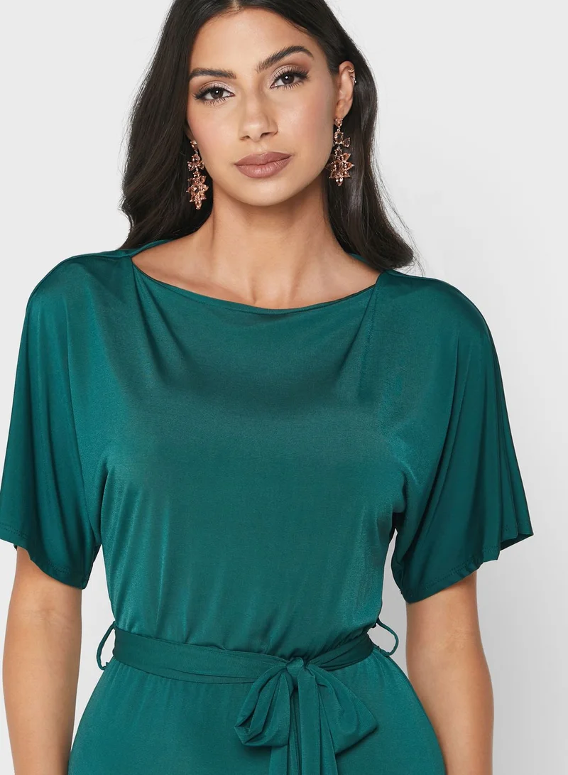 John Zack Self Tie Wrap Dress