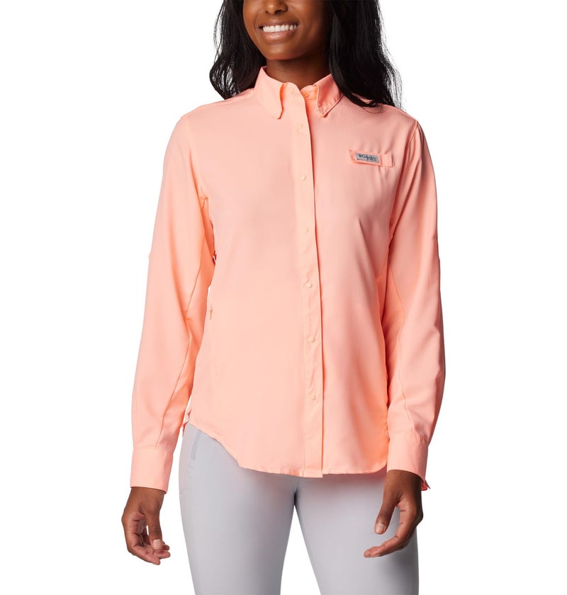 Columbia Women’s PFG Tamiami™ II Long Sleeve Shirt, Tiki Pink, Medium - Image 1