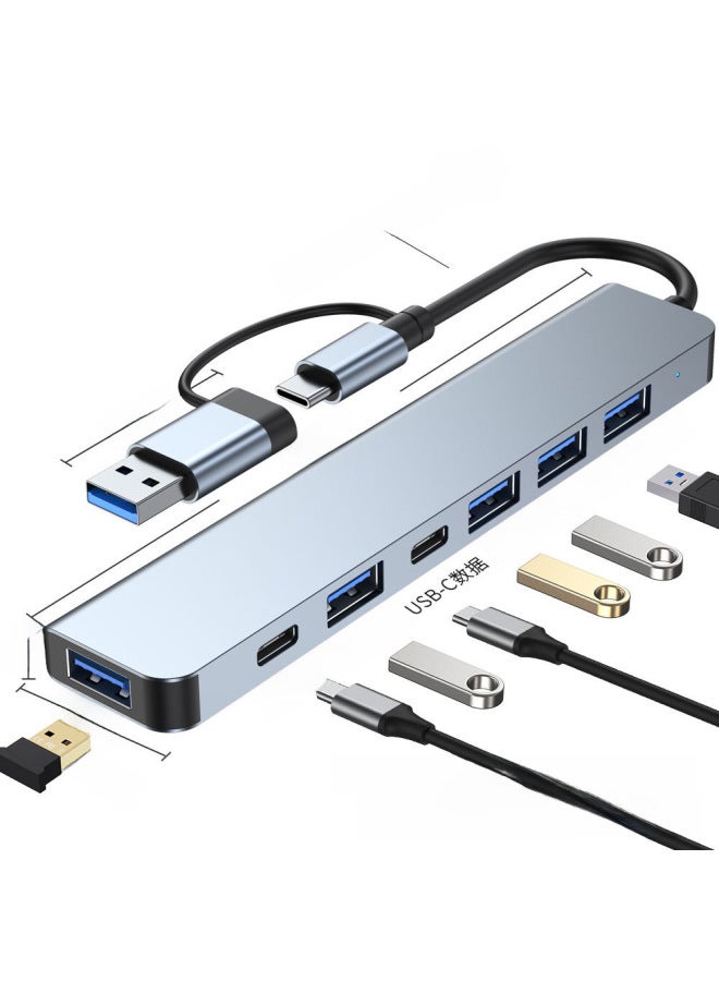 Neutral Usb Type C Docking Station Hub Seven-in-one Laptop Multi-interface Car One-to-four Hub Hub Hub - Image 1
