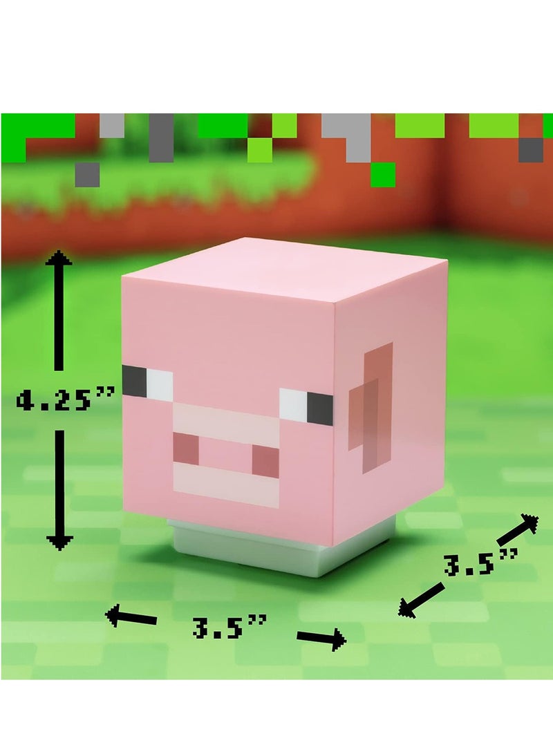 ماين كرافت مصباح ليلي على شكل خنزير من ماين كرافت، هدية ديكور منزلي للأطفال، شحن يو إس بي، بات لايت - Image 5
