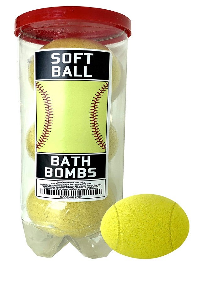 Sportigift Softball Bath Bombs - 3 Pack - Softball Gifts for Girls, Accessories for Players, Women, Coaches, Teams, High School - Made in The USA - Image 1