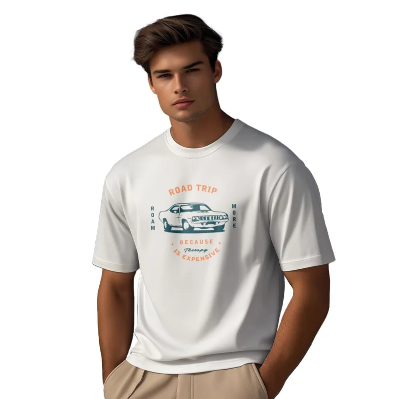 نوبيرو Men's White Graphic Print T-Shirt