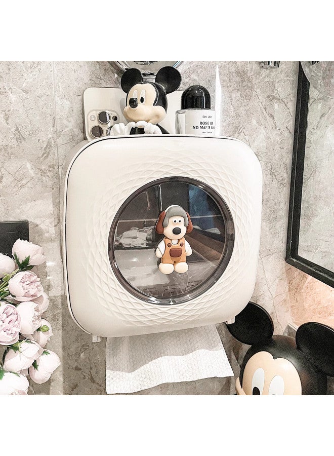 Bahainiao Bathroom Tissue Box, Facial Tissue Storage Box, Wall-mounted Toilet Paper Holder, Waterproof Paper Towel Dispenser, Kitchen Toilet Paper Storage Rack