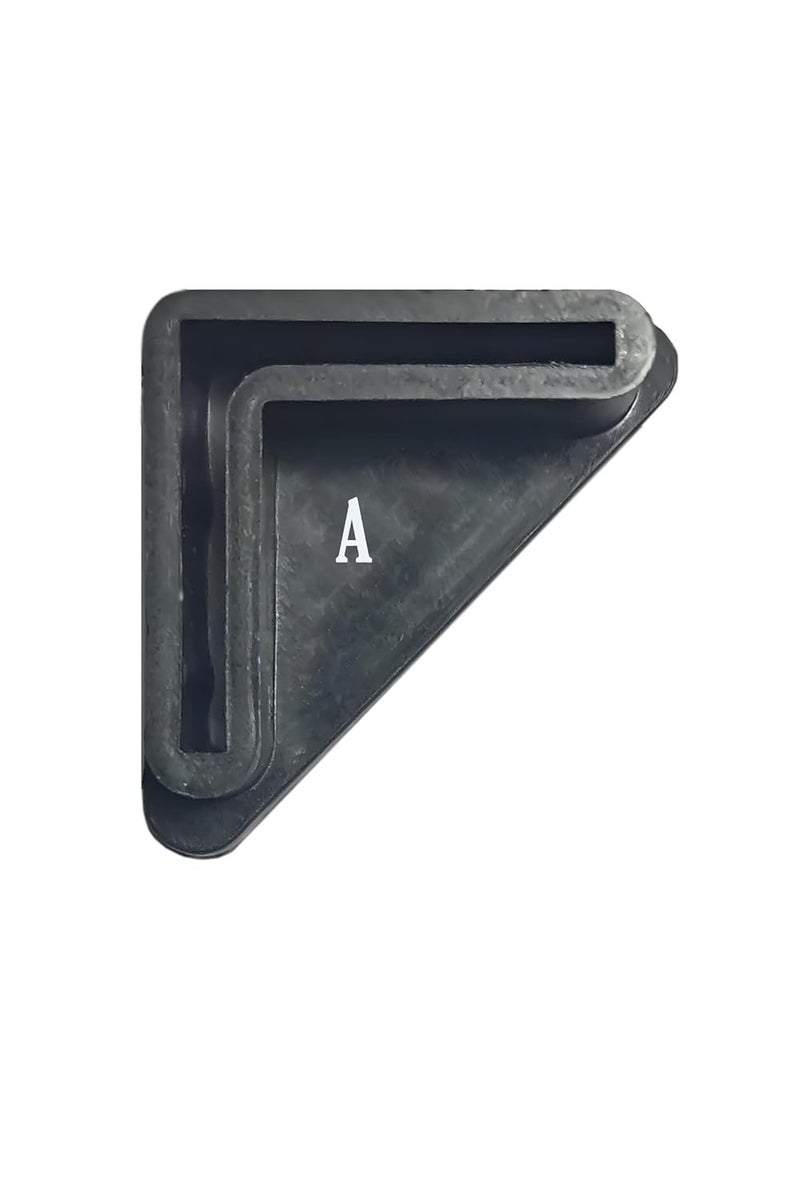 Bush for Steel Rack Legs | 1.5 Inch Both Side | Pure Black PP Plastic | Floor & Rack Protection | Pack of 20 Pieces (5x4) - Image 1