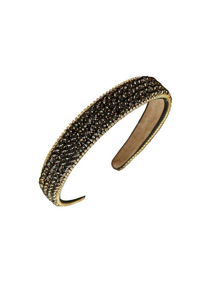 Teppylony Luxury Sparkle Rhinestone Crystal Wideedge Headband Women Lady Handmade Fashion Hairband Hair Hoop Band Hair Accessories For Wedding And Party (B) - Image 1