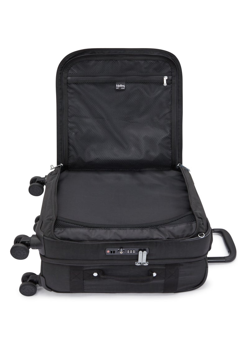 kipling - Basic Plus Spontaneous Small 4-Wheeled Cabin Size Suitcase Black Noir - Image 1
