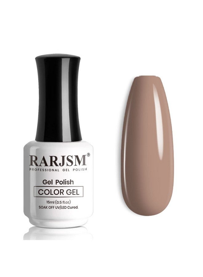 RARJSM Gel Nail Polish Nude Chocolate Brown Milky Gel Nail Polish Opaque Skin Tone 15Ml 1 Piece Neutral Colors Soak Off Uv Led Cured Nail Gel Polish For Nail Art French Manicure Salon Diy Home - Image 1