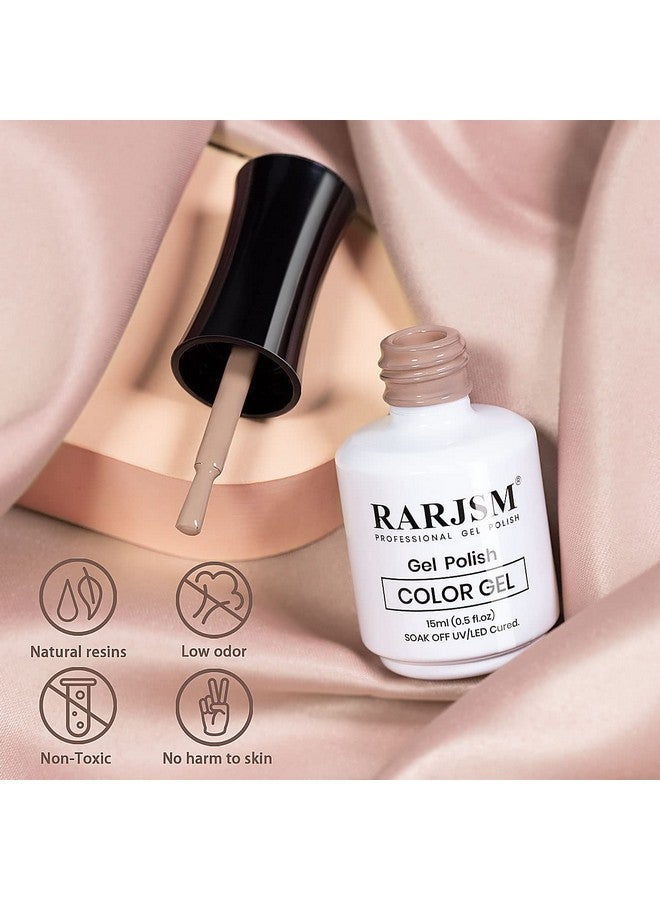 RARJSM Gel Nail Polish Nude Chocolate Brown Milky Gel Nail Polish Opaque Skin Tone 15Ml 1 Piece Neutral Colors Soak Off Uv Led Cured Nail Gel Polish For Nail Art French Manicure Salon Diy Home - Image 3