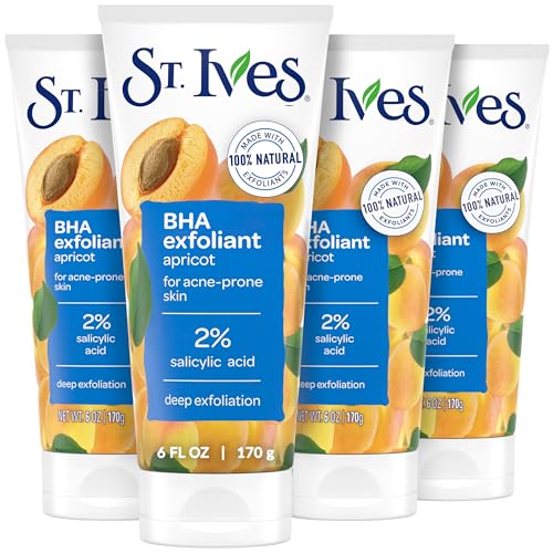 St. Ives Acne Control Apricot Face Scrub, Deep Exfoliator Skin Care, Prevents Acne for Radiant Skin, Salicylic Acid Acne Treatment Facial Scrub, Made with 100% Natural Exfoliants, 6 oz, 4 Pack - Image 1