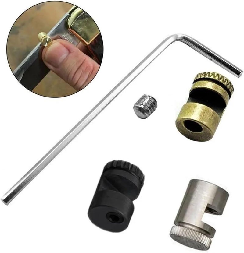 6sets 3X Hand Tool Knives Blades Parts Thumb Stud Wrench Push Cutter Button 416 Stainless Steel Material With Screw(White) - Image 4
