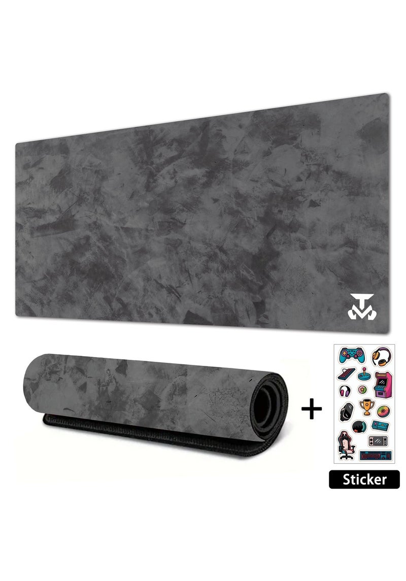 ترو مارت ماوس باد مكتبي كبير، لوحة فأرة ألعاب مقاومة للماء، 800 x 400 x 3  مم، 31.5 x 11.8 x 0.157 بوصة، لوحة فأرة ألعاب، لوحة مكتبية XXL، لوحة مكتبية غير قابلة للانزلاق، لوحة فأرة ألعاب XL، لوحة مكتب من المطاط السميك، مناسبة للألعاب والمكتب والمنزل - Image 1