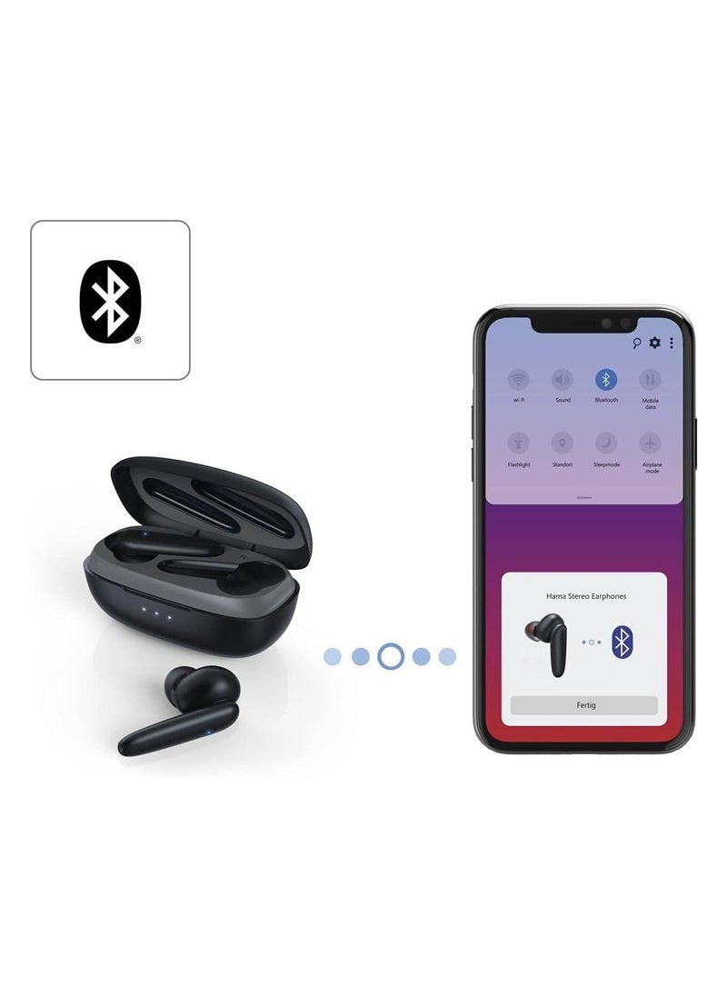 هاما 184078 Passion Clear Bluetooth ANC True Wireless Earbuds, Black  - Image 3