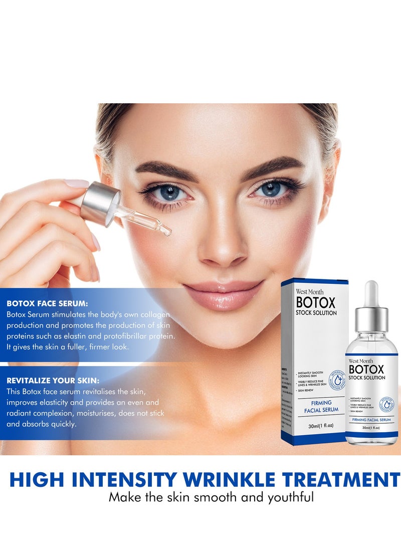 ويست اند مانث محلول سيروم الوجه بوتوكس، سيروم بوتوكس للنساء، سيروم فيتامين سي وسيروم الكولاجين لتقليل الخطوط الدقيقة والتجاعيد، يغذي ويملأ البشرة 30 مل - Image 4