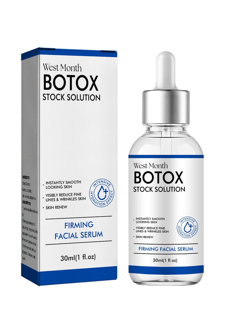 ويست اند مانث محلول سيروم الوجه بوتوكس، سيروم بوتوكس للنساء، سيروم فيتامين سي وسيروم الكولاجين لتقليل الخطوط الدقيقة والتجاعيد، يغذي ويملأ البشرة 30 مل - Image 1