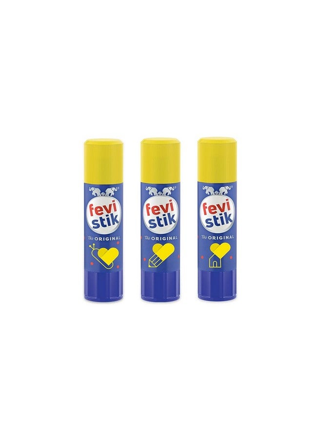 Pidilite Fevistik Glue Stick 25g, Pack of 3 | Multi-Purpose Glue Stick for School Projects, Art & Craft, DIY | Suitable for School & Office Activities | Easy to Use - Image 1