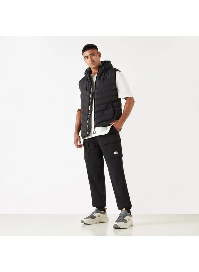 كابا Kappa Quilted Sleeveless Zip Through Jacket with Hood and Pockets