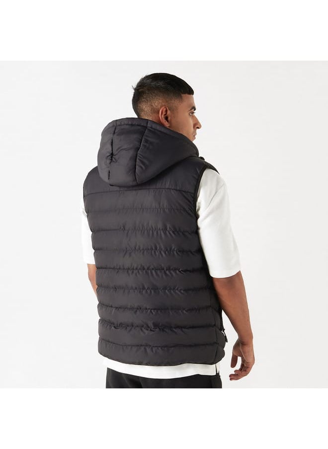 Kappa Quilted Sleeveless Zip Through Jacket with Hood and Pockets - pzsku/ZA8BCABBABF2F355D4E23Z/45/_/1728433335/3d02f139-54b2-4fa2-9c5c-40913135b408