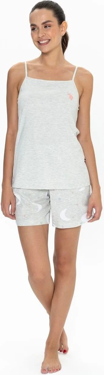 U.S. Polo Assn. 20076 Women's Rope Suspender Shorts Pajama Set-Carmelange