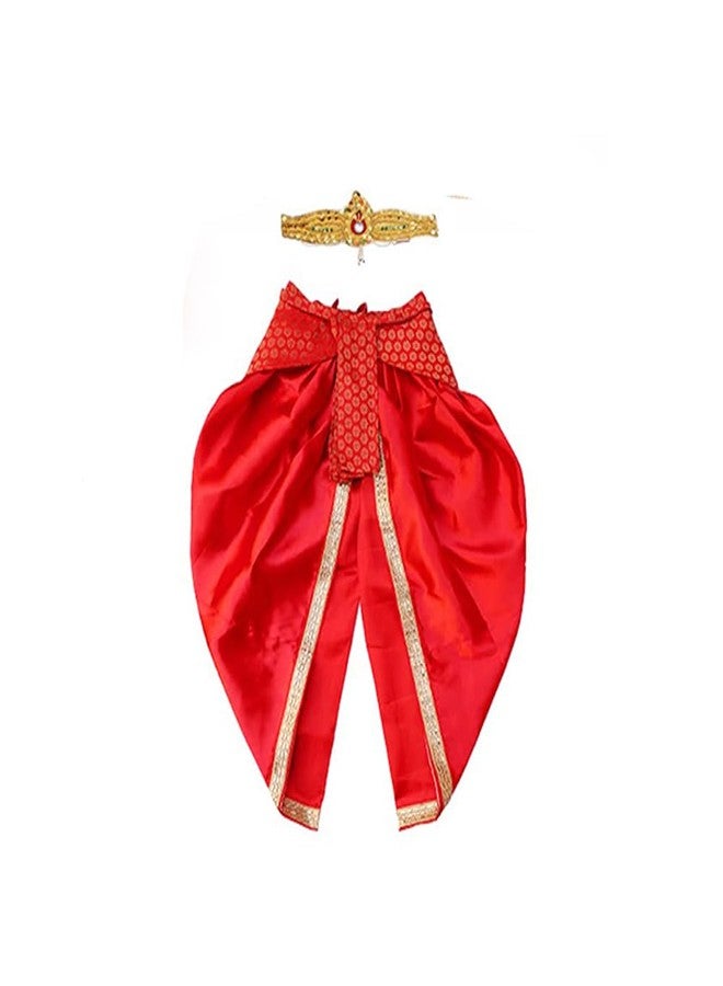 DESI ANDAAZ Krishna Dress for Kids - Fancy Dress for Boys & Girls | Bal Krishna Dress with Mukut, Flute & Accessories (Set of 10)| Janmashtami - Image 2