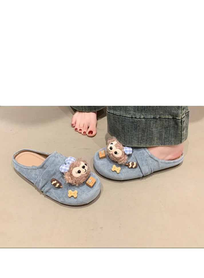 Cute Cartoon Fashionable Versatile Baotou Slippers  - Image 4