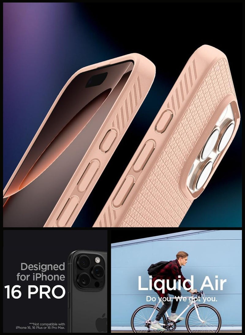 Spigen Liquid Air for iPhone 16 Pro Case Cover (2024) - Rose Titanium - Image 2
