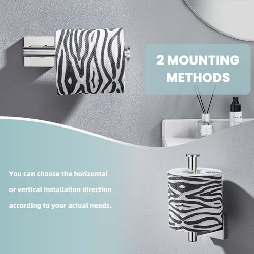 Suyar Polished Chrome Toilet Paper Holder, SUS 304 Stainless Steel Wall Mount Toilet Roll Holder, TP Hanger for Bathroom - Image 4