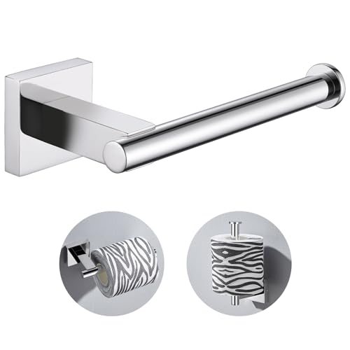 Suyar Polished Chrome Toilet Paper Holder, SUS 304 Stainless Steel Wall Mount Toilet Roll Holder, TP Hanger for Bathroom - Image 1