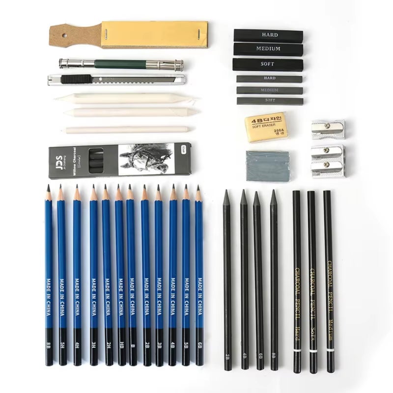 Other pencils, Dasheng 40pcs sketch and charcoal pencil sketch set, with sketch pad set - Image 5