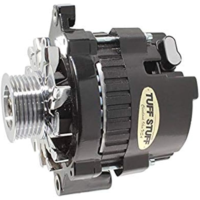 Alternator, Mini Racer, 120 amp, 12V, 1-Wire, 6 Groove Serpentine Pulley, Black, GM, Each