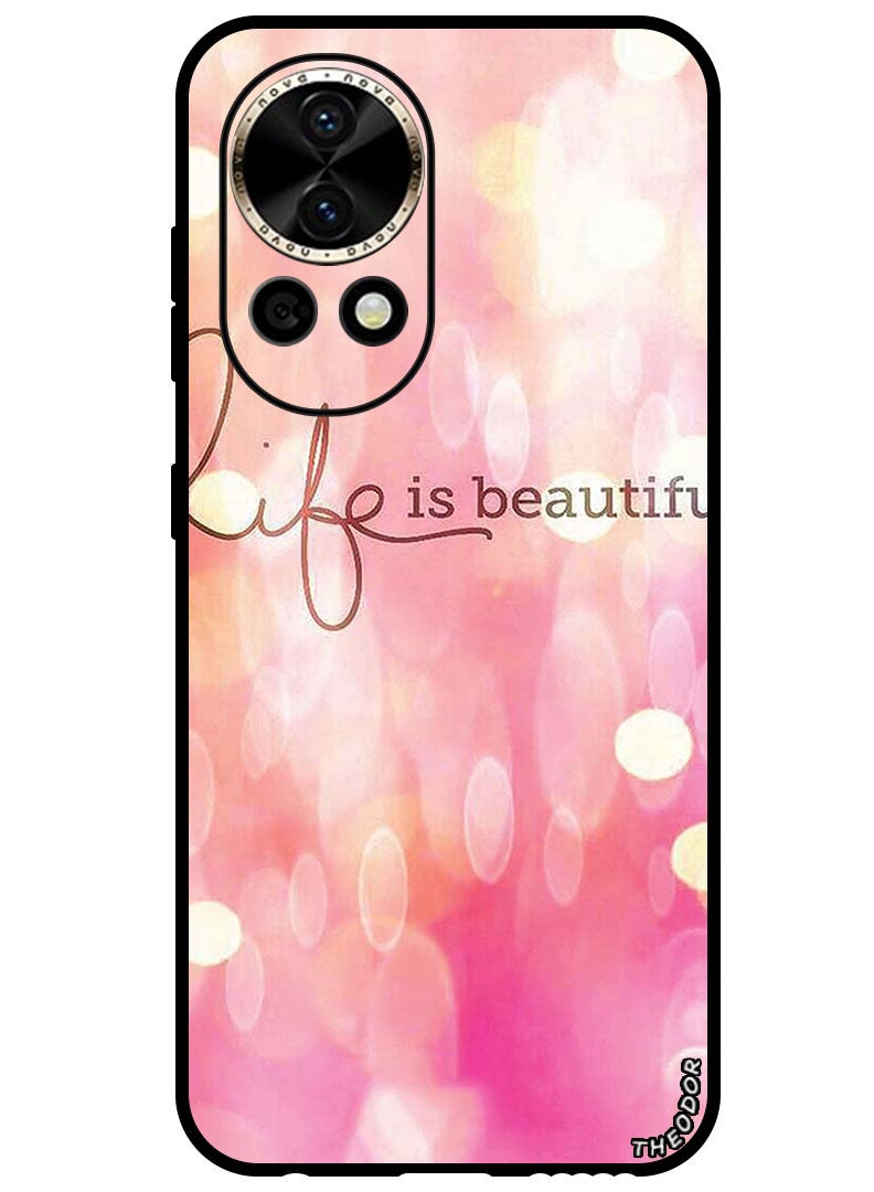 Theodor Protective Case Anti Scratch Shock Proof Bumper Cover For Huawei Nova 12 Life Is Beautiful - Image 1