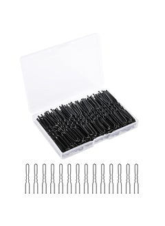 BEoffer U Shaped Hair Pins 200 Count of Buns Waved Hair Pins for Women Girls with Box for Updos French Twists Bobby Pins Hairgrip Hair Grip Hairclip Bulk Hair Accessories Black 24 Inch