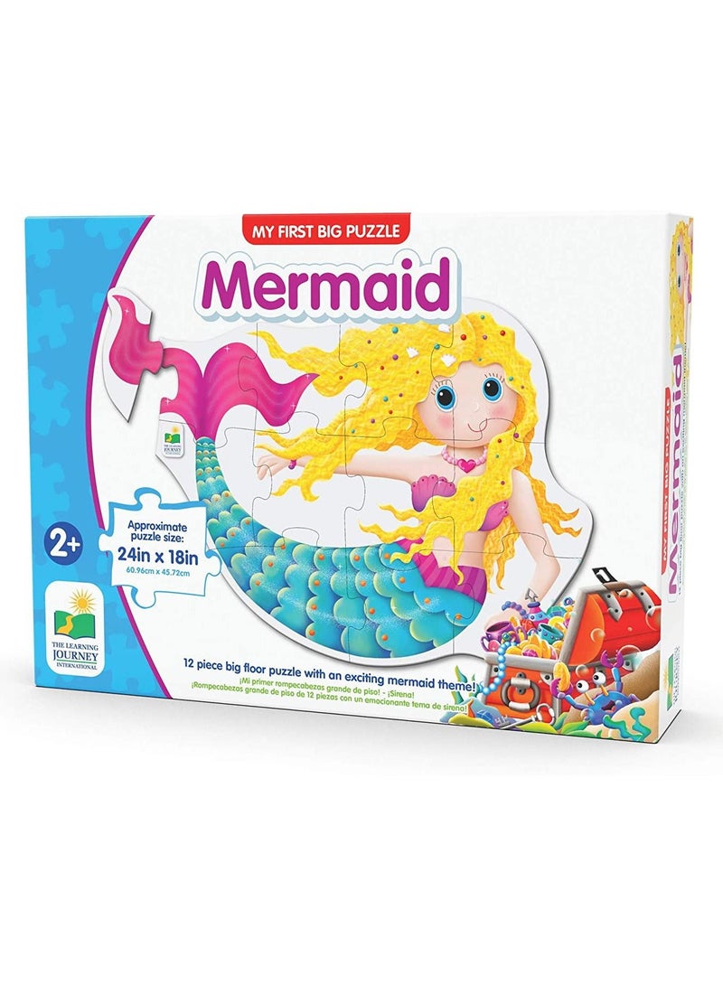 THE LEARNING JOURNEY 12-Piece My First Big Puzzle Mermaid - Image 1