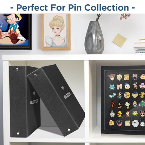 CollectHall Pin Collection Book, Pin Boards for Enamel Pin Display, 280 Pin Capacity, Display and Trade Your Pins, Pin Trading Book, Black - Image 2